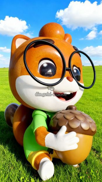 玻璃钢卡通松鼠雕塑