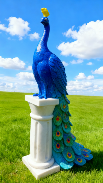 玻璃钢仿真孔雀雕塑 (13)