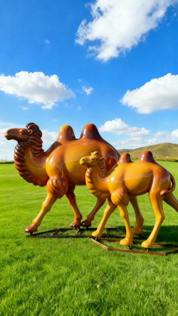 玻璃钢骆驼雕塑 (1)