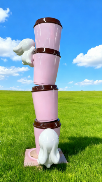 玻璃钢仿真奶茶杯雕塑 (8)