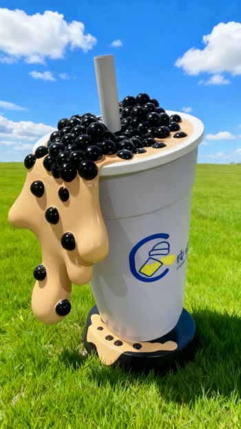 玻璃钢仿真奶茶杯雕塑 (28)