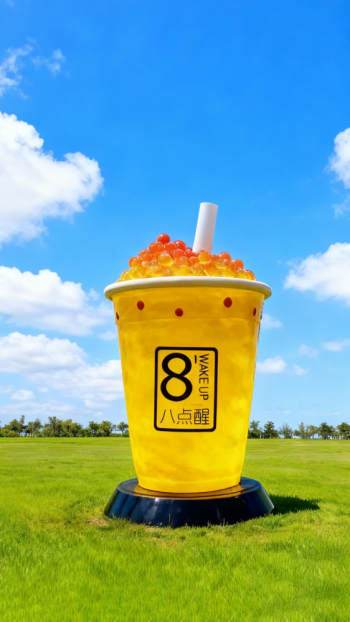 玻璃钢仿真奶茶杯雕塑 (29)
