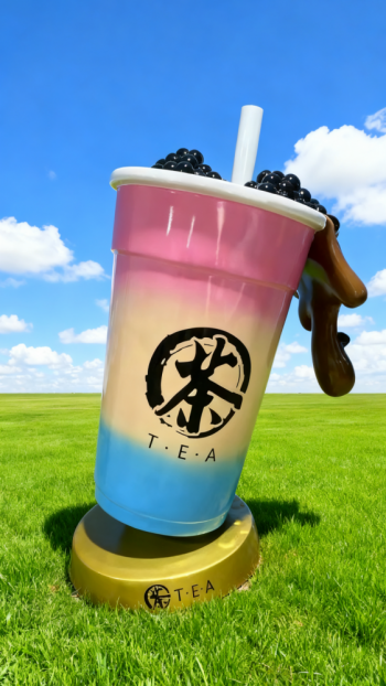 玻璃钢仿真奶茶杯雕塑 (34)