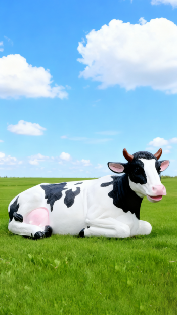 玻璃钢奶牛雕塑 (10)