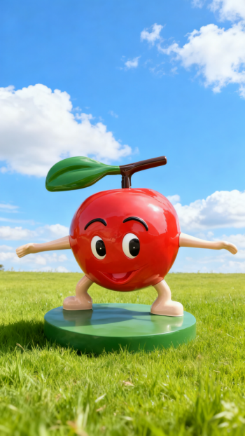 玻璃钢苹果雕塑 (11)