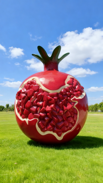 玻璃钢仿真石榴雕塑 (3)