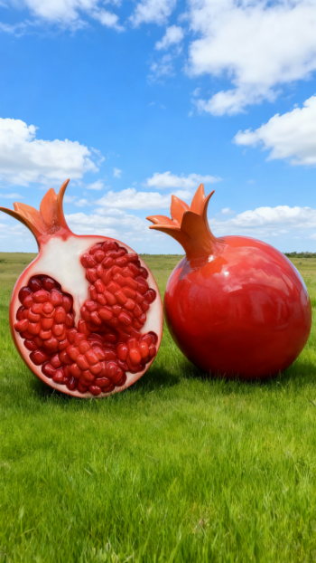 玻璃钢仿真石榴雕塑 (9)