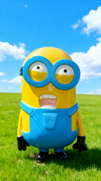 卡通小黄人雕塑 (3)