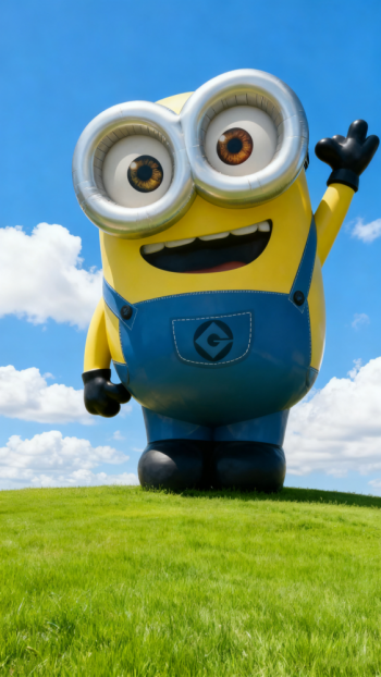 卡通小黄人雕塑 (9)