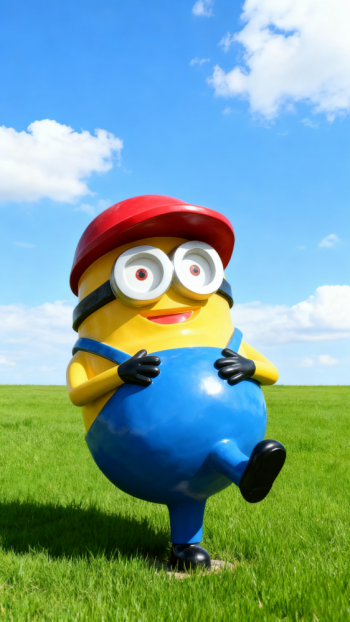 卡通小黄人雕塑 (15)