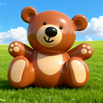 玻璃钢卡通小熊雕塑