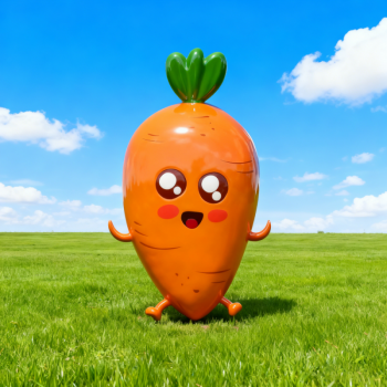 玻璃钢卡通胡萝卜雕塑