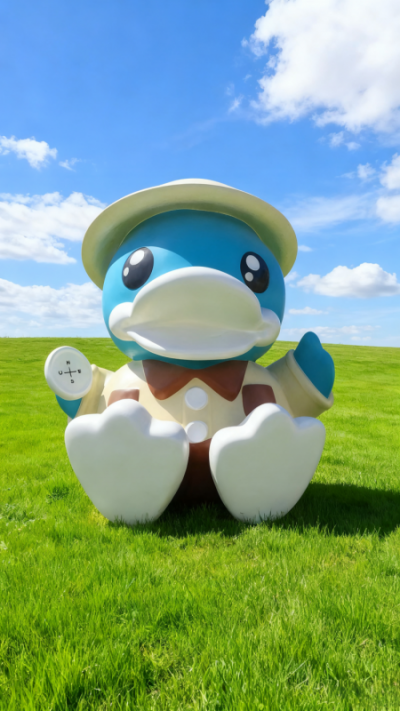 玻璃钢卡通鸭子雕塑 (3)