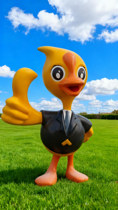 玻璃钢卡通鸭子雕塑 (7)