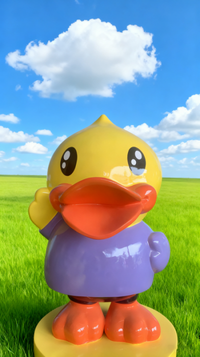 玻璃钢卡通鸭子雕塑 (12)