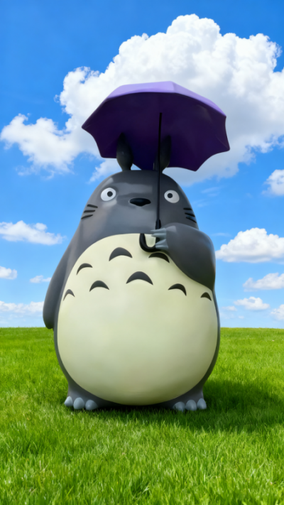 玻璃钢龙猫雕塑 (1)