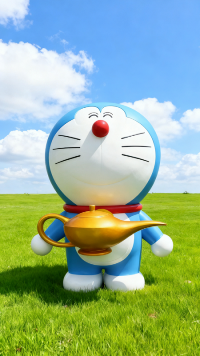 玻璃钢哆啦A梦雕塑 (7)