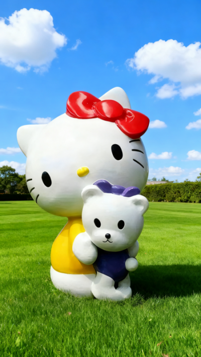 玻璃钢HelloKitty猫雕塑 (2)