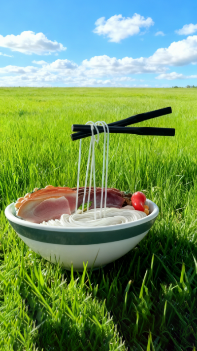 玻璃钢仿真面碗雕塑