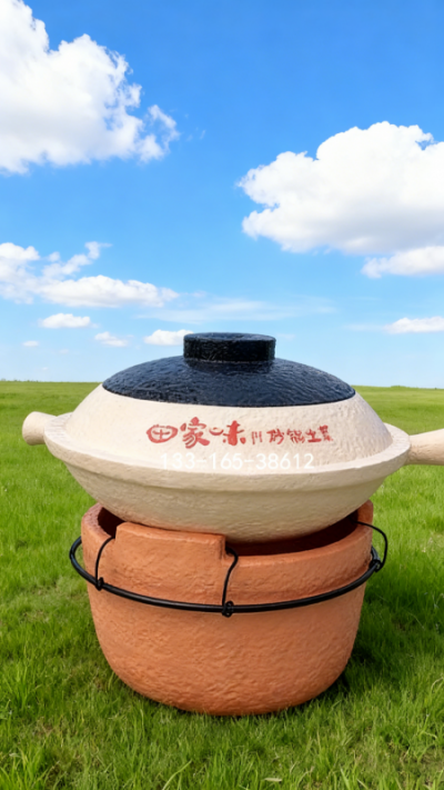 玻璃钢仿真砂锅雕塑