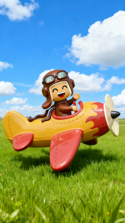 玻璃钢飞行员雕塑 (3)