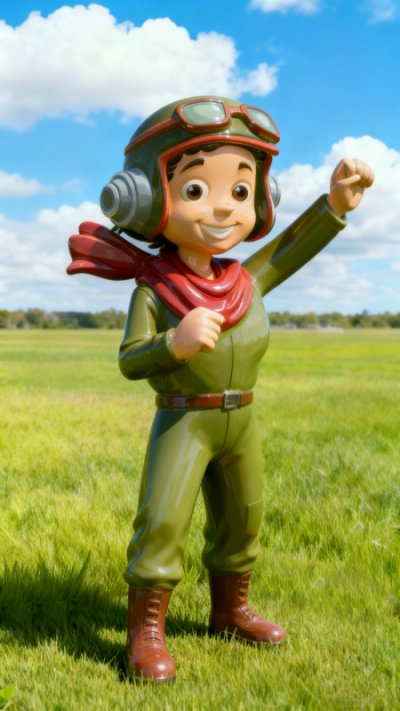 玻璃钢飞行员雕塑 (11)