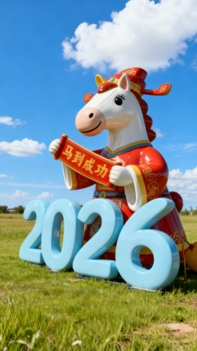 2026福马，马到成功雕塑公仔