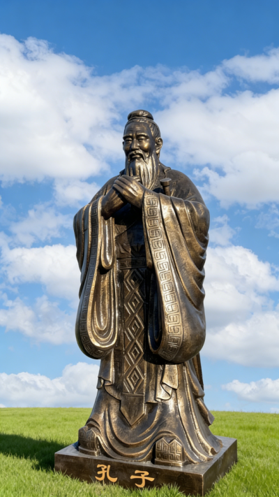 孔子铜雕塑 (6)