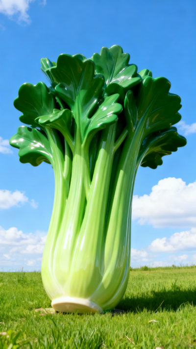 玻璃钢仿真芹菜雕塑