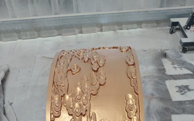 云纹包柱子玻璃钢雕塑定制，源头厂家来图加工