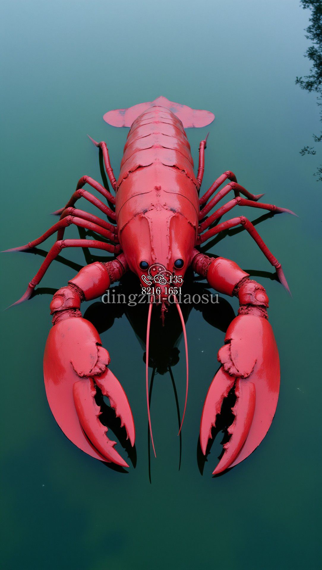 龙虾不锈钢雕塑