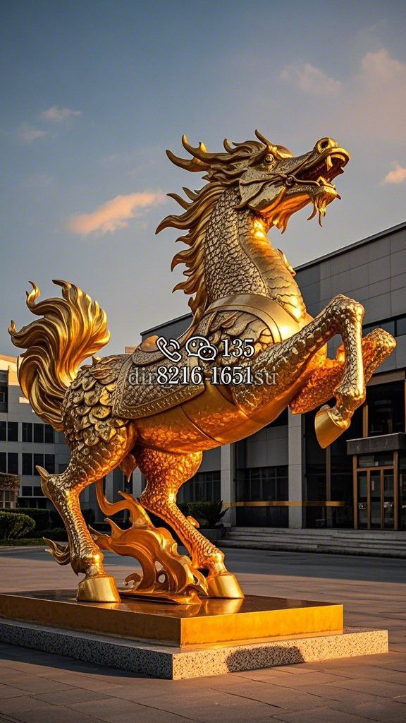 龙马不锈钢雕塑