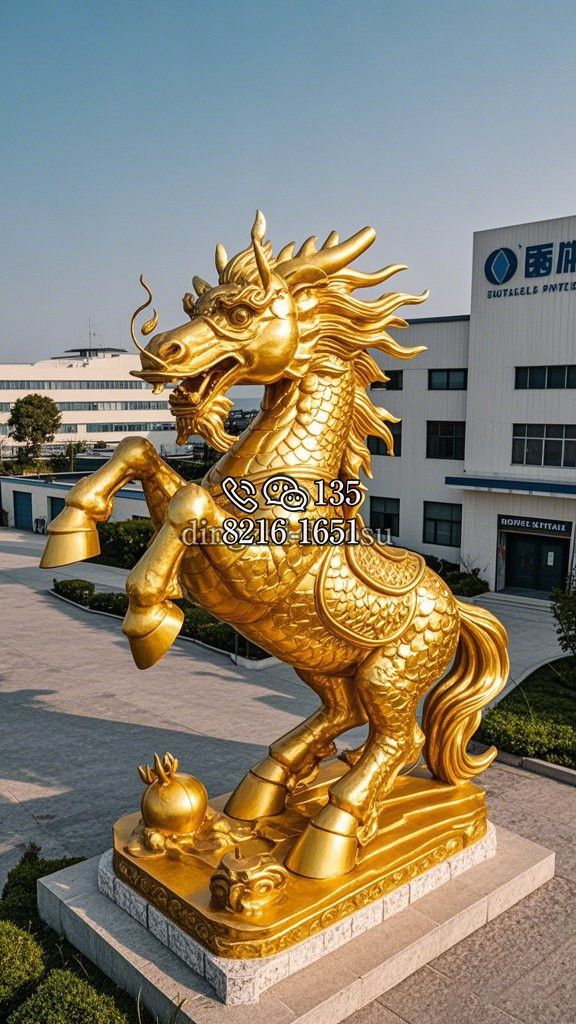 龙马不锈钢雕塑