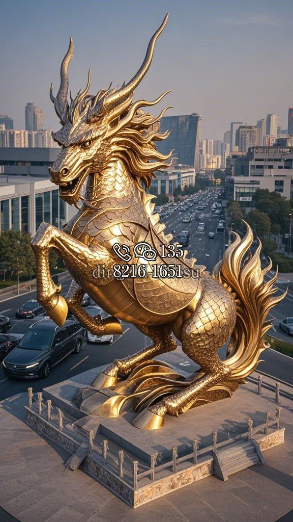 龙马不锈钢雕塑