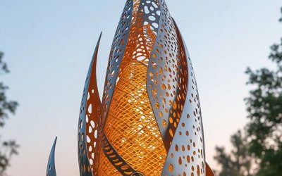 玉米不锈钢雕塑定制，源头厂家来图加工