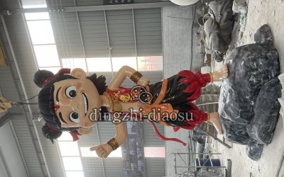 4.5米哪吒玻璃钢雕塑定制，源头厂家来图加工