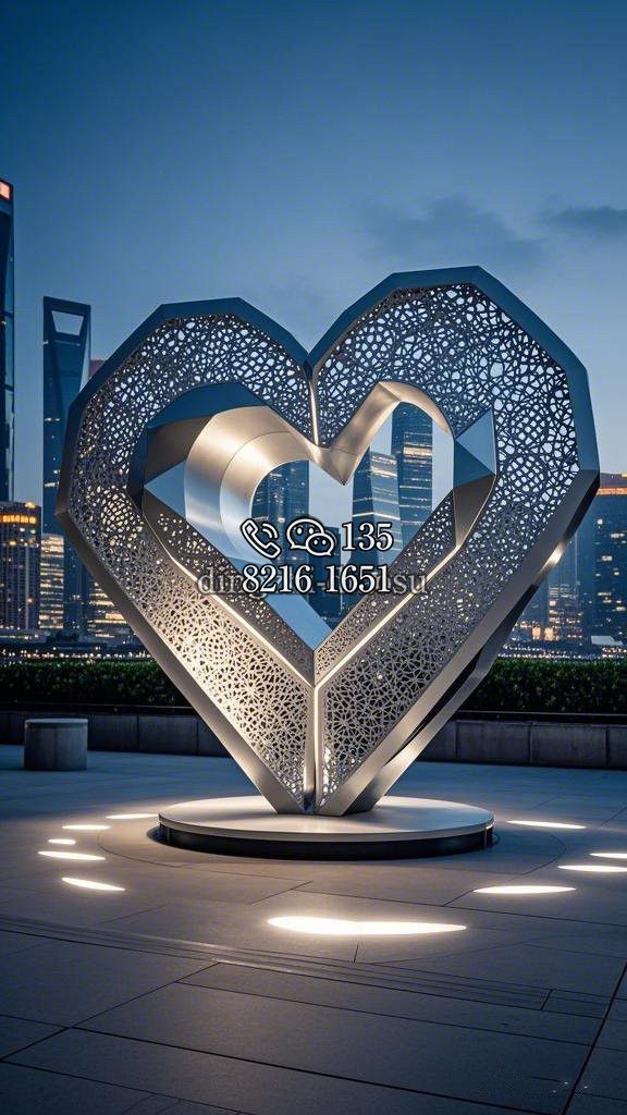 比心不锈钢雕塑 比心不锈钢雕塑