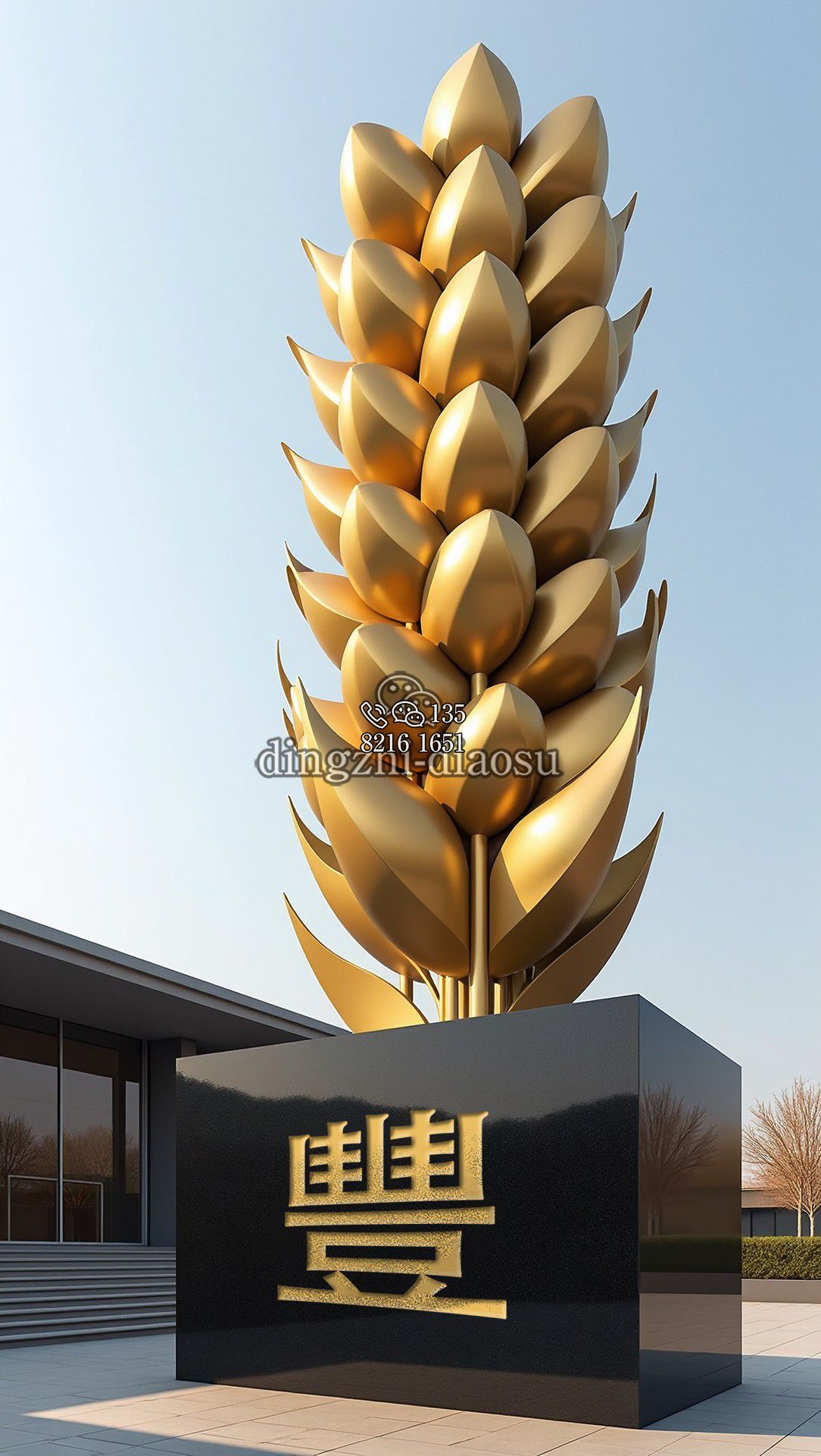 麦穗不锈钢雕塑