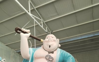 惊艳！2.5米玻璃钢太乙真人雕塑震撼来袭
