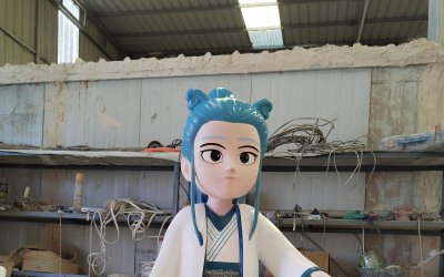 超萌3D打印玻璃钢卡通敖丙雕塑来袭
