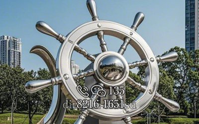 船舵不锈钢雕塑定制，源头厂家来图加工