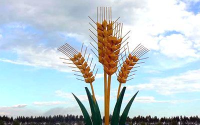 麦穗植物雕塑