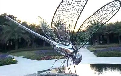 不锈钢蜻蜓雕塑