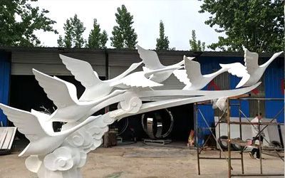 不锈钢大雁雕塑