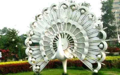 不锈钢孔雀雕塑